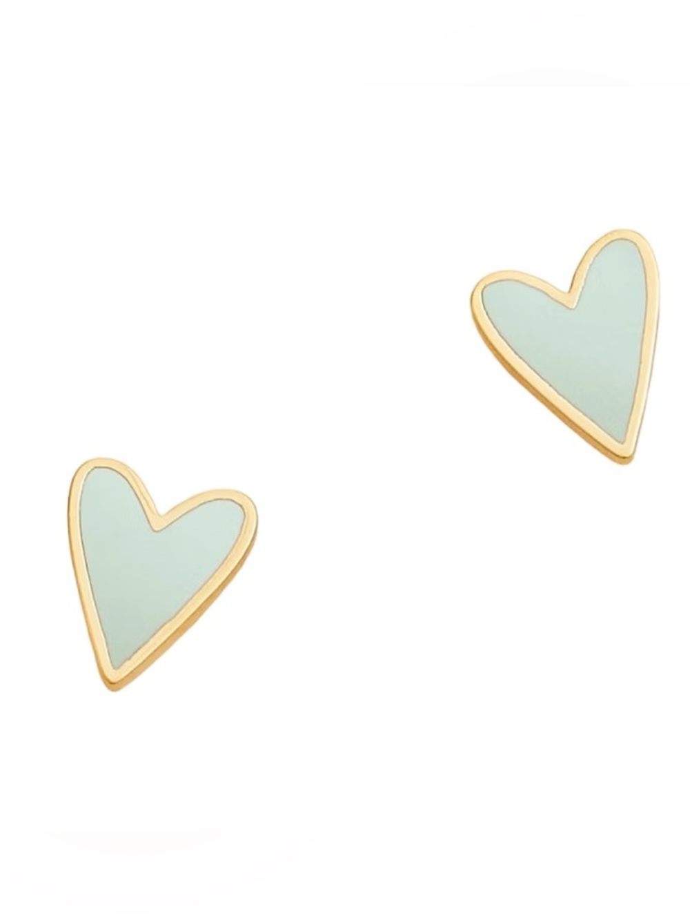 NIB : Mary Hayes Heart Earring Studs - Mint